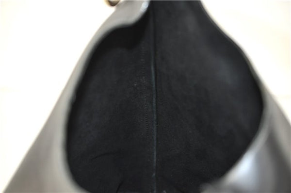 Authentic GUCCI Bamboo Vintage Shoulder Tote Bag Purse Leather Black 2869E