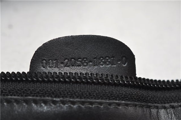 Authentic GUCCI Bamboo Vintage Shoulder Tote Bag Purse Leather Black 2869E