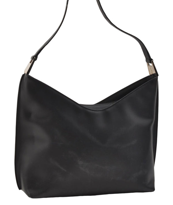 Authentic GUCCI Vintage Shoulder Hand Bag Purse Leather 0013017 Black 2870E