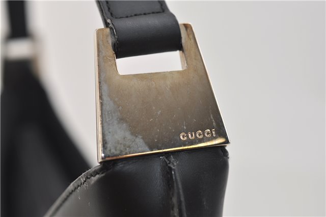 Authentic GUCCI Vintage Shoulder Hand Bag Purse Leather 0013017 Black 2870E