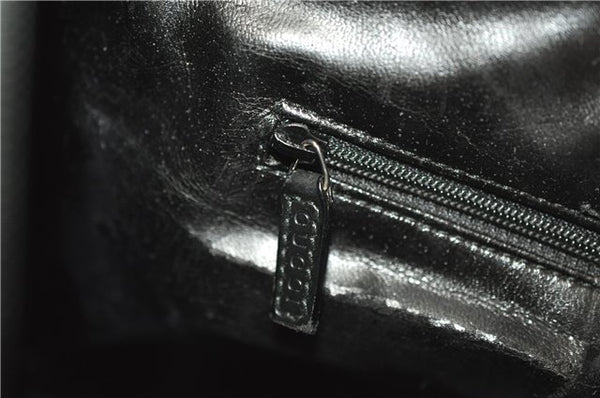 Authentic GUCCI Vintage Shoulder Hand Bag Purse Leather 0013017 Black 2870E