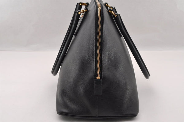 Authentic PRADA Vintage Saffiano Leather Shoulder Hand Bag Purse Black 2870I