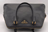 Authentic PRADA Vintage Saffiano Leather Shoulder Hand Bag Purse Black 2870I