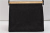 Authentic GUCCI Vintage Shoulder Hand Bag Purse Suede Leather Black 2871E