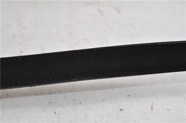 Authentic GUCCI Vintage Shoulder Hand Bag Purse Suede Leather Black 2871E