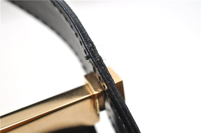 Authentic GUCCI Vintage Shoulder Hand Bag Purse Suede Leather Black 2871E