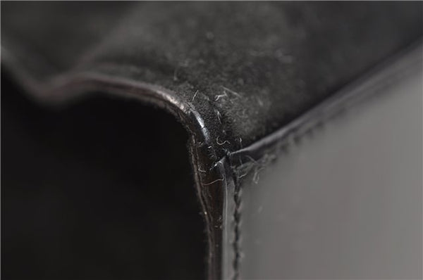 Authentic GUCCI Vintage Shoulder Hand Bag Purse Suede Leather Black 2871E