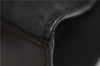 Authentic GUCCI Vintage Shoulder Hand Bag Purse Suede Leather Black 2871E