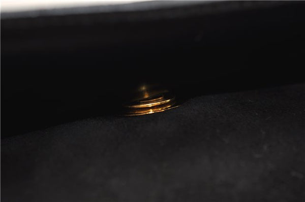 Authentic GUCCI Vintage Shoulder Hand Bag Purse Suede Leather Black 2871E