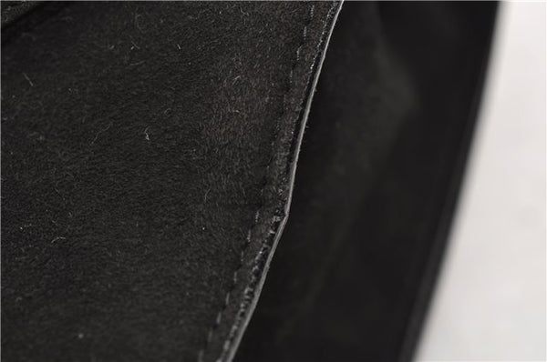 Authentic GUCCI Vintage Shoulder Hand Bag Purse Suede Leather Black 2871E