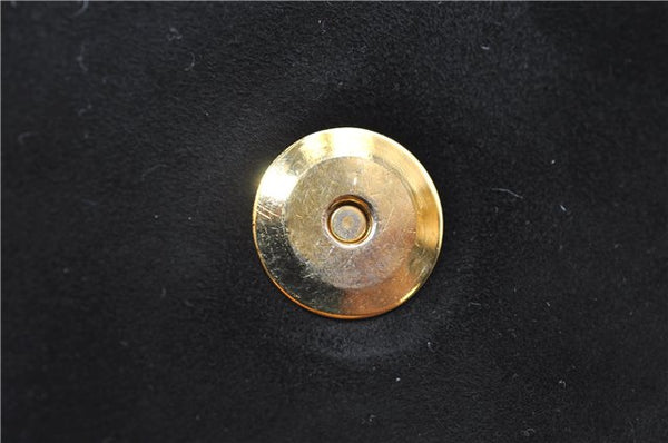 Authentic GUCCI Vintage Shoulder Hand Bag Purse Suede Leather Black 2871E