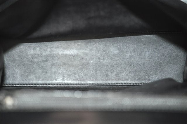 Authentic GUCCI Vintage Shoulder Hand Bag Purse Suede Leather Black 2871E