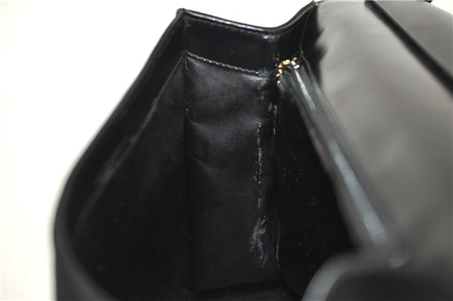 Authentic GUCCI Vintage Shoulder Hand Bag Purse Suede Leather Black 2871E