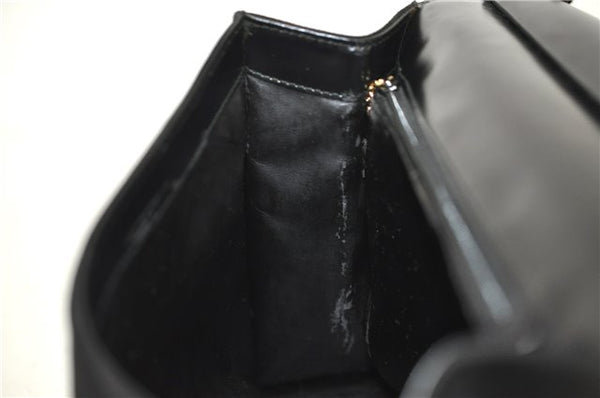 Authentic GUCCI Vintage Shoulder Hand Bag Purse Suede Leather Black 2871E