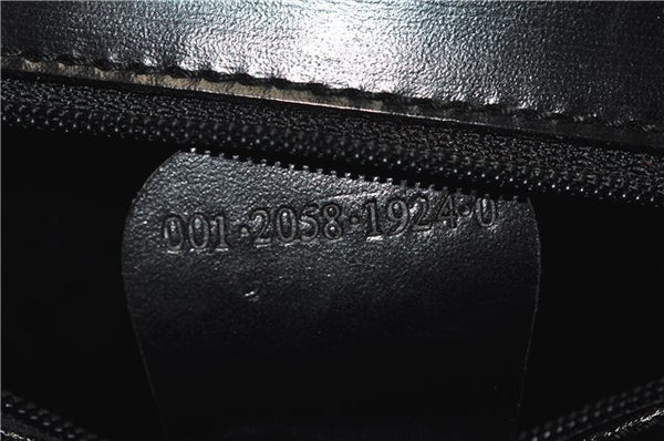 Authentic GUCCI Vintage Shoulder Hand Bag Purse Suede Leather Black 2871E