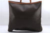 Authentic CELINE Macadam Blason Shoulder Tote Bag PVC Leather Brown 2872E