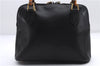 Authentic GUCCI Bamboo Vintage 2way Hand Shoulder Bag Leather Black Junk 2873E