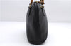 Authentic GUCCI Bamboo Vintage 2way Hand Shoulder Bag Leather Black Junk 2873E