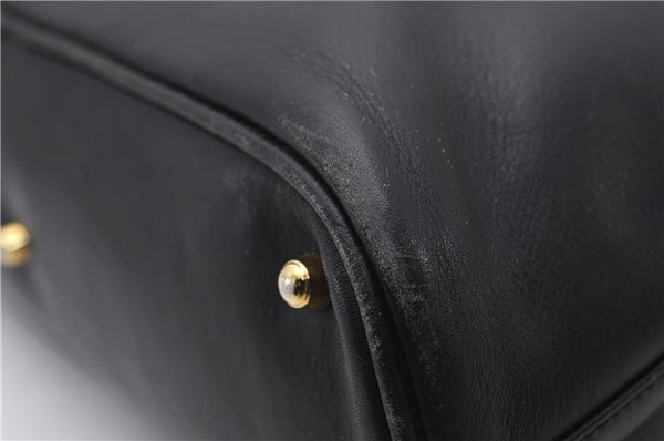 Authentic GUCCI Bamboo Vintage 2way Hand Shoulder Bag Leather Black Junk 2873E