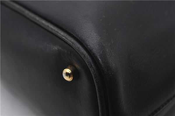 Authentic GUCCI Bamboo Vintage 2way Hand Shoulder Bag Leather Black Junk 2873E