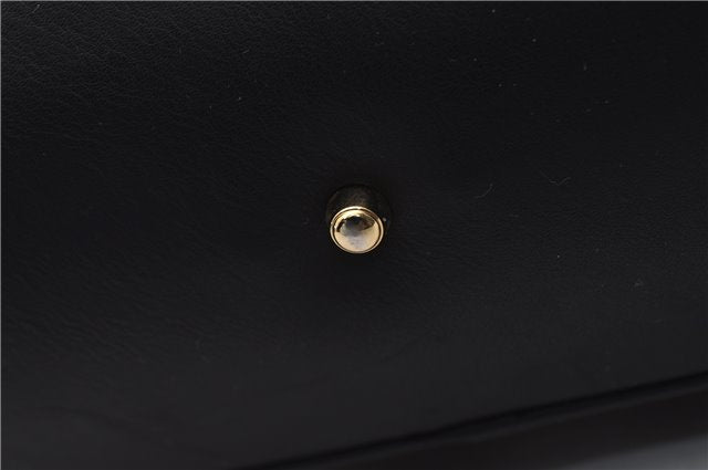 Authentic GUCCI Bamboo Vintage 2way Hand Shoulder Bag Leather Black Junk 2873E