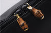 Authentic GUCCI Bamboo Vintage 2way Hand Shoulder Bag Leather Black Junk 2873E