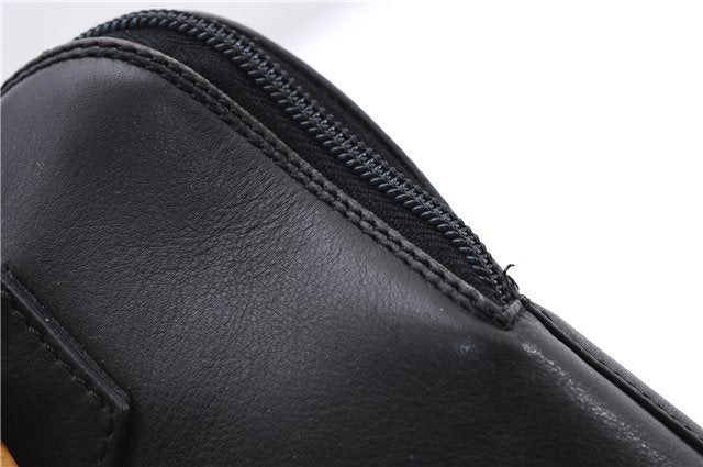 Authentic GUCCI Bamboo Vintage 2way Hand Shoulder Bag Leather Black Junk 2873E