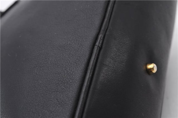 Authentic GUCCI Bamboo Vintage 2way Hand Shoulder Bag Leather Black Junk 2873E