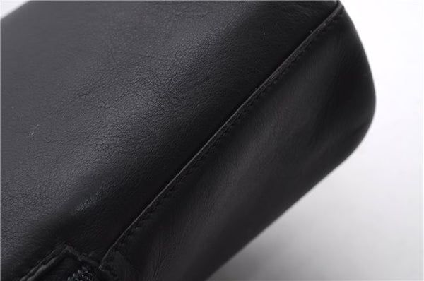 Authentic GUCCI Bamboo Vintage 2way Hand Shoulder Bag Leather Black Junk 2873E