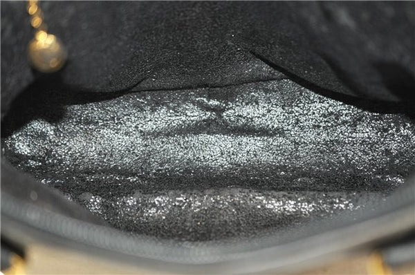 Authentic GUCCI Bamboo Vintage 2way Hand Shoulder Bag Leather Black Junk 2873E