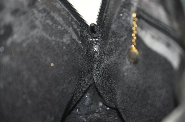 Authentic GUCCI Bamboo Vintage 2way Hand Shoulder Bag Leather Black Junk 2873E