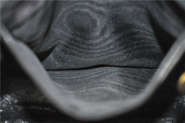 Authentic GUCCI Bamboo Vintage 2way Hand Shoulder Bag Leather Black Junk 2873E