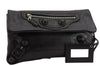 Authentic BALENCIAGA Giant Envelope Clutch Bag Purse Leather 204534 Black 2873F