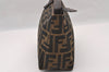 Authentic FENDI Vintage Zucca Hand Bag Purse Canvas Leather Brown 2873I