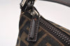 Authentic FENDI Vintage Zucca Hand Bag Purse Canvas Leather Brown 2873I