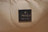 Authentic FENDI Vintage Zucca Hand Bag Purse Canvas Leather Brown 2873I