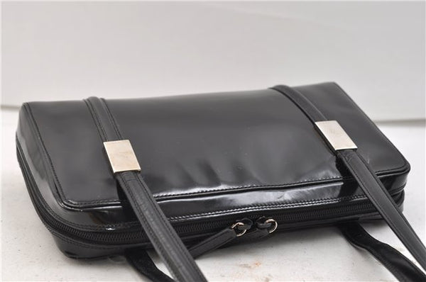 Authentic GUCCI Vintage Shoulder Hand Bag Purse Leather Black 2874E