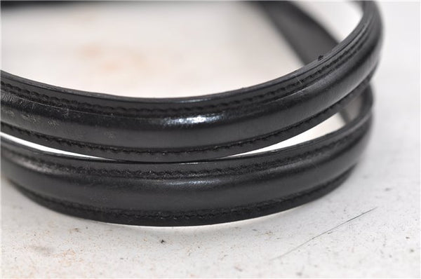 Authentic GUCCI Vintage Shoulder Hand Bag Purse Leather Black 2874E