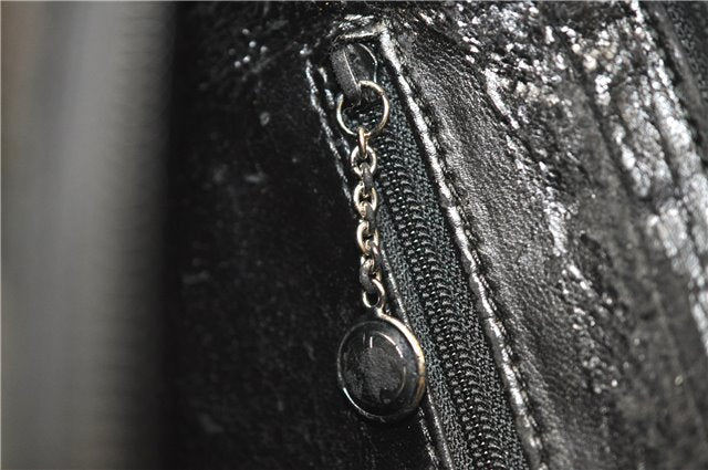 Authentic GUCCI Vintage Shoulder Hand Bag Purse Leather Black 2874E