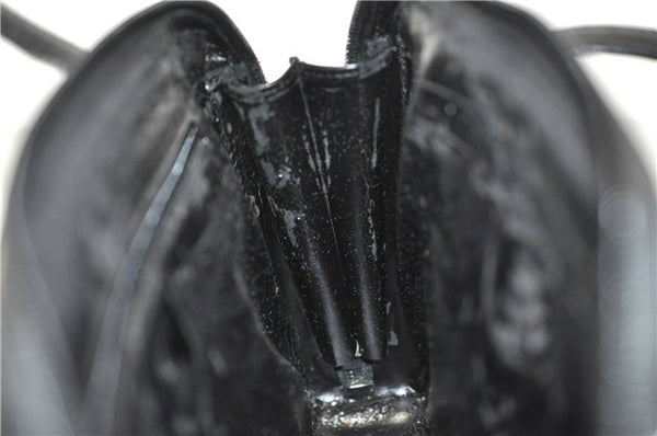 Authentic GUCCI Vintage Shoulder Hand Bag Purse Leather Black 2874E