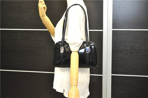 Authentic GUCCI Vintage Shoulder Hand Bag Purse Leather Black 2874E