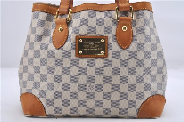 Auth Louis Vuitton Damier Azur Hampstead PM Shoulder Tote Bag N51207 LV 2875D