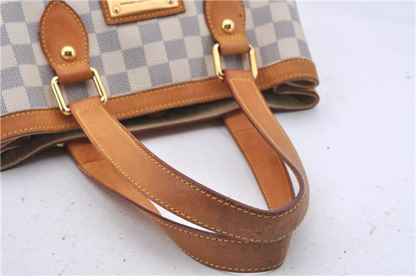 Auth Louis Vuitton Damier Azur Hampstead PM Shoulder Tote Bag N51207 LV 2875D