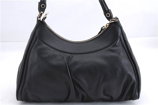 Authentic GUCCI Abbey Vintage Shoulder Hand Bag Purse Leather 190525 Black 2875E