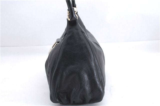 Authentic GUCCI Abbey Vintage Shoulder Hand Bag Purse Leather 190525 Black 2875E