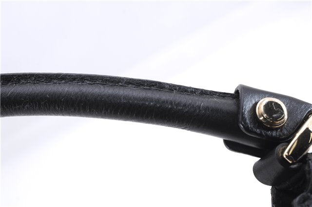 Authentic GUCCI Abbey Vintage Shoulder Hand Bag Purse Leather 190525 Black 2875E