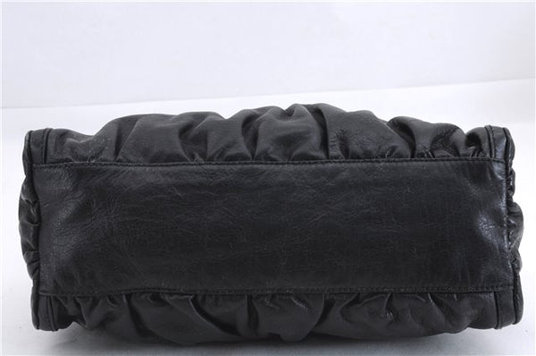 Authentic GUCCI Abbey Vintage Shoulder Hand Bag Purse Leather 190525 Black 2875E