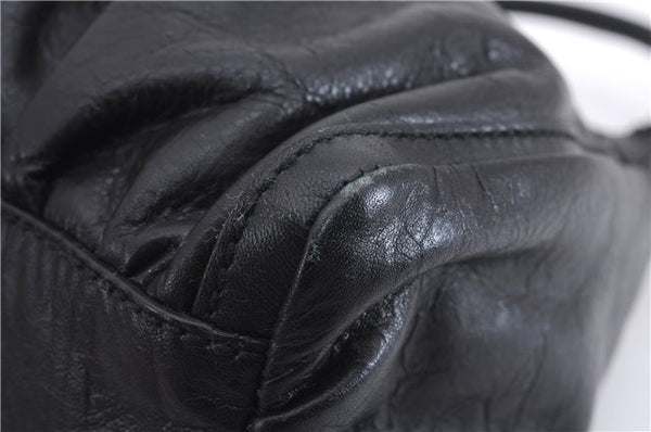 Authentic GUCCI Abbey Vintage Shoulder Hand Bag Purse Leather 190525 Black 2875E