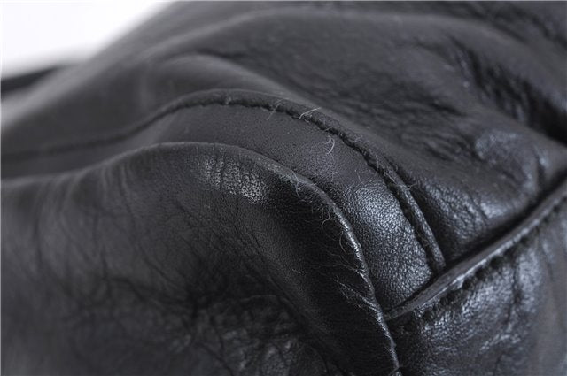 Authentic GUCCI Abbey Vintage Shoulder Hand Bag Purse Leather 190525 Black 2875E