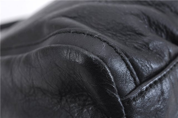 Authentic GUCCI Abbey Vintage Shoulder Hand Bag Purse Leather 190525 Black 2875E